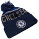 Chelsea FC Navy Text Ski Hat
