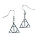 Harry Potter Silver Plated Deathly Hallows Hook Earrings-153386