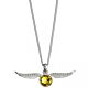 Harry Potter Sterling Silver Golden Snitch Crystal Necklace