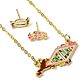 Harry Potter Gold Plated Honeydukes Necklace & Earrings