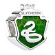Harry Potter Sterling Silver Slytherin Spacer Bead
