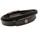 Rangers FC Black IP Leather Bracelet-TM-01366
