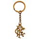 Rangers FC Antique Gold Scroll Crest Keyring