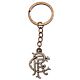 Rangers FC Antique Silver Scroll Crest Keyring-TM-01653
