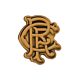 Rangers FC Antique Gold Scroll Crest Badge
