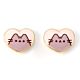 Pusheen Gold Plated Heart Stud Earrings-TM-04742