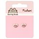 Pusheen Gold Plated Heart Stud Earrings-TM-04742