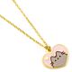 Pusheen Gold Plated Heart Necklace-TM-04746