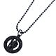 Chelsea FC Black Plated Pendant & Chain-TM-05118