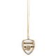 Arsenal FC 18ct Gold Plated on Silver Crest Pendant & Chain-TM-05074