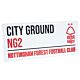 Nottingham Forest FC White Street Sign