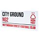 Nottingham Forest FC White Street Sign