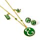 Wicked Gold Plated Elphaba Necklace & Earrings-TM-05914