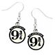 Harry Potter Silver Plated 9 & 3 Quarters Hook Earrings
