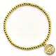 Manchester City FC Gold Finish Bead Bracelet