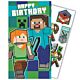 Minecraft Birthday Card With Stickers