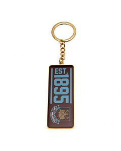 West Ham United FC Established Keyring Maznun Football