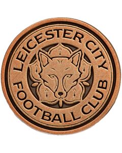 Leicester City FC Antique Gold Crest Badge Maznun Football