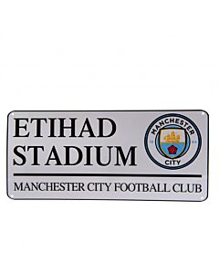 Manchester City FC White Street Sign Maznun Football