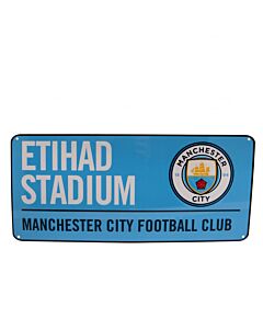 Manchester City FC Colour Street Sign Maznun Football