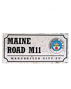 Manchester City FC Retro Street Sign Maznun Football
