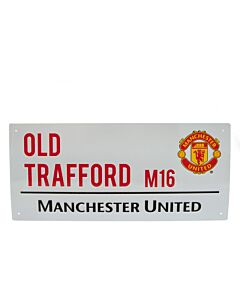 Manchester United FC White Street Sign Maznun Football