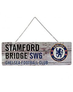 Chelsea FC Rustic Garden Sign Maznun Football