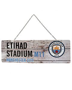 Manchester City FC Rustic Garden Sign-170253 Maznun Football