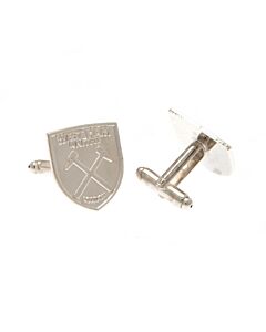 West Ham United FC Silver Plated Formed Cufflinks Maznun Football