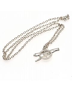 Arsenal FC Silver Plated Cannon Pendant & Chain Maznun Football