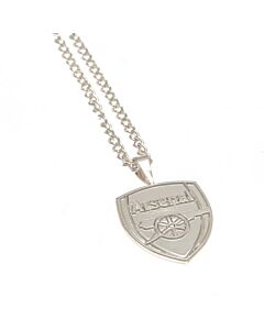 Arsenal FC Silver Plated Pendant & Chain XL Maznun Football