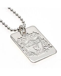 Liverpool FC Silver Plated Dog Tag & Chain Maznun Football