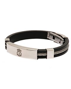 Liverpool FC Silver Inlay Silicone Bracelet Maznun Football