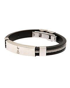 Tottenham Hotspur FC Silver Inlay Silicone Bracelet Maznun Football