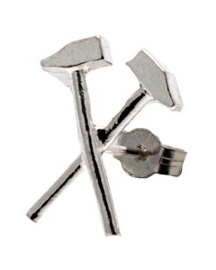 West Ham United FC Sterling Silver Stud Earring Maznun Football
