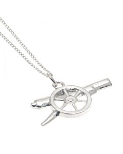 Arsenal FC Sterling Silver Cannon Pendant & Chain Maznun Football