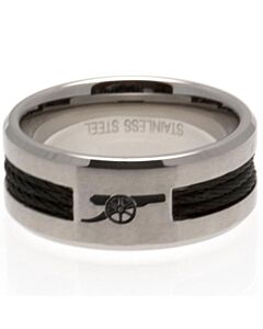 Arsenal FC Black Inlay Ring Small Maznun Football