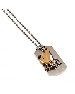 Liverpool FC Bi Colour Cut Out Dog Tag & Chain Maznun Football