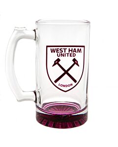 West Ham United FC Stein Glass Tankard Maznun Football