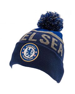Chelsea FC Navy Text Ski Hat Maznun Football