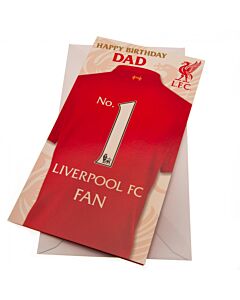 Liverpool FC No. 1 Dad Birthday Card Maznun Football