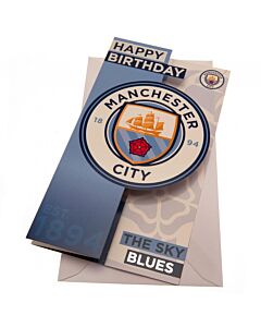 Manchester City FC Sky Blues Birthday Card Maznun Football