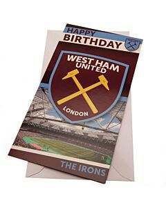 West Ham United FC Stadium Birthday Card Maznun Football