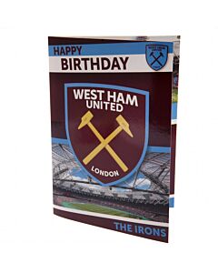 West Ham United FC Musical Birthday Card Maznun Football