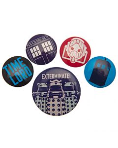 Doctor Who Button Badge Set Maznun Football