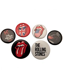 The Rolling Stones Button Badge Set Maznun Football