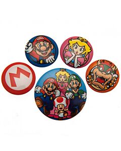Super Mario Button Badge Set Maznun Football