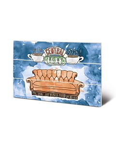 Friends Wood Central Perk Print Maznun Football