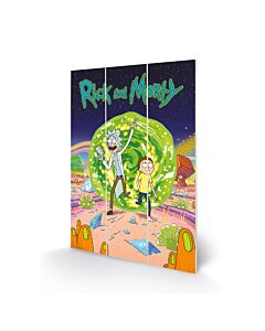 Rick And Morty Portal Wood Print Maznun Football