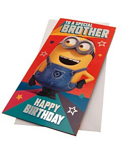 Despicable Me 3 Minion Birthday Card Brother Maznun Football